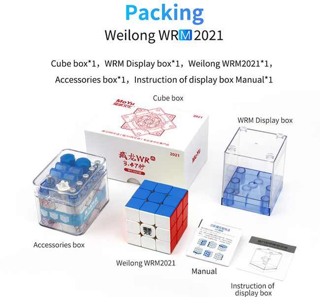 MoYu WeiLong WR M 2021 Magnetic 3x3x3 Speed Cube Stickerless